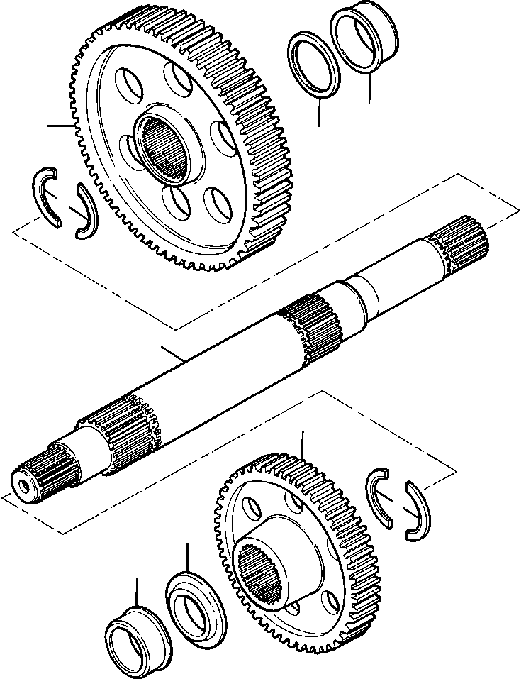 SHAFT, OUTPUT 1105 645 C1 KOMATSU