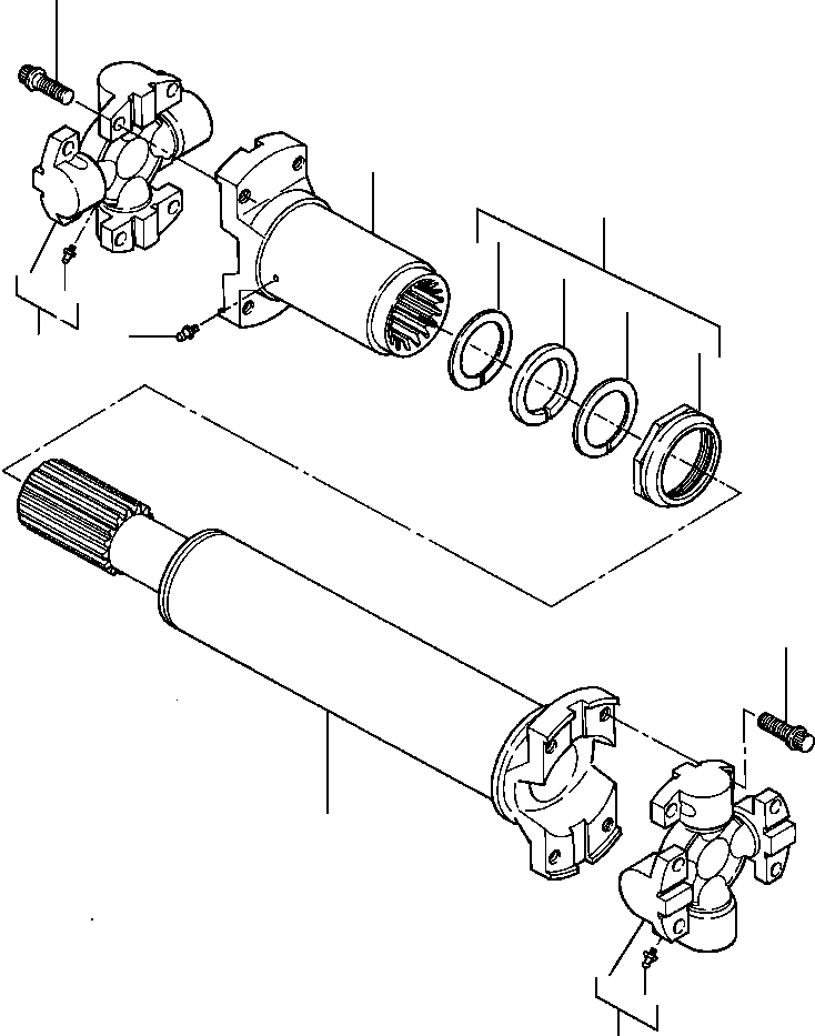 DRIVE SHAFT ASSEMBLY 877 148 C95 KOMATSU