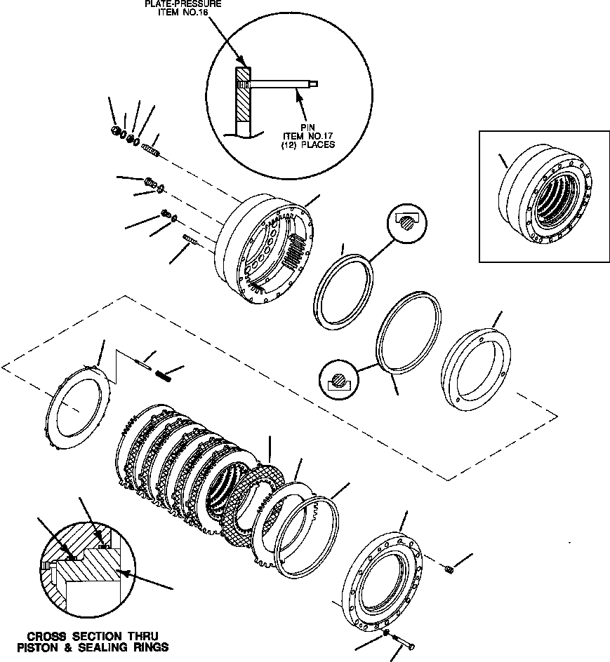 PLUG, INLET PRESSURE 3/4 IN TUBE 1 1/16-12 ED 3 596 KOMATSU