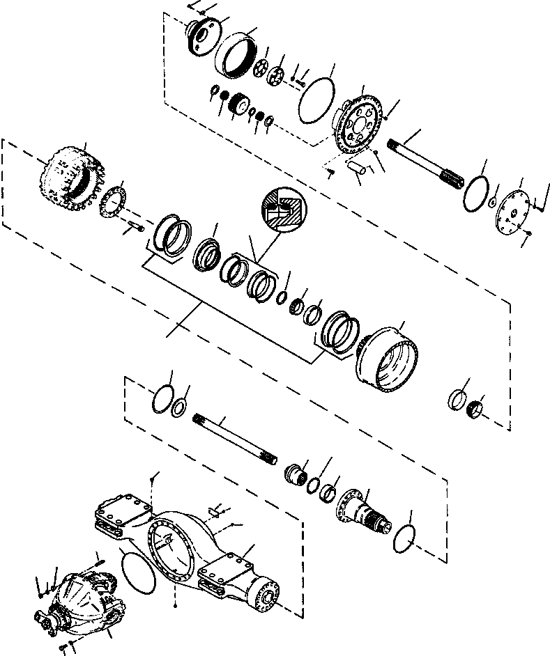 AXLE ASSEMBLY, REAR PB 8 741 KOMATSU