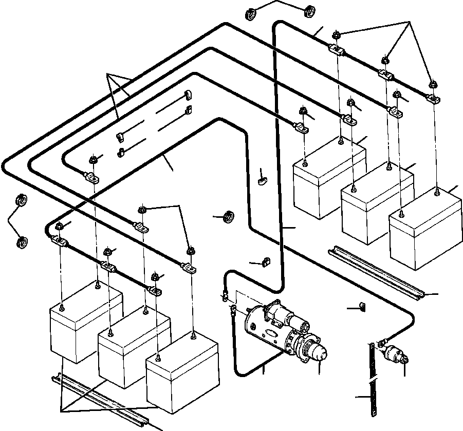 CABLE, BATTERY (POS) TO BATTERY (NEG) 1132 892 C2 KOMATSU