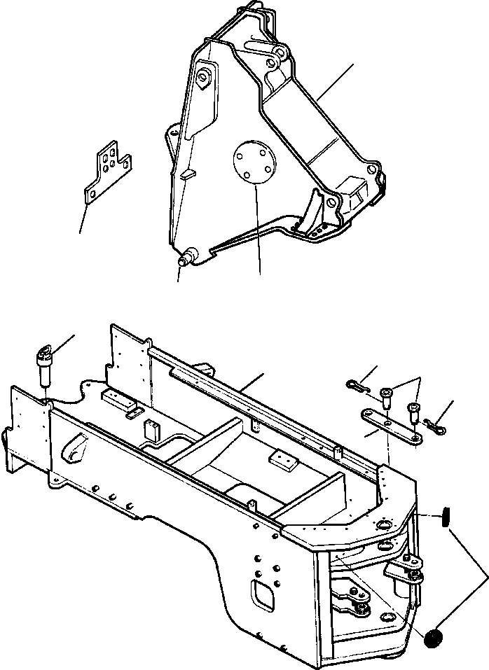 FRAME, REWORK REAR MAIN EF 7 014 KOMATSU