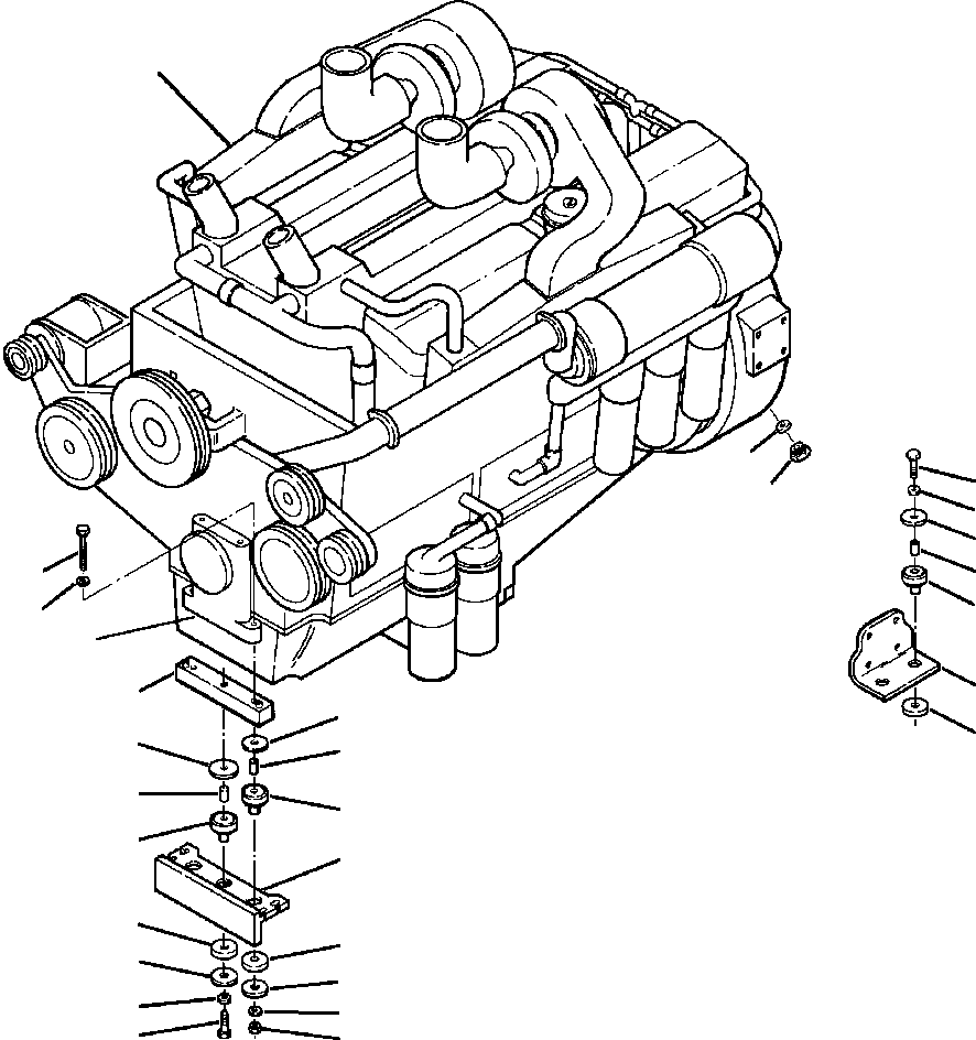 ENGINE ASSY. - CUMMINS MODEL VTA-28-C PB 9 068 KOMATSU