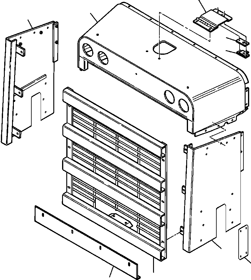 SHROUD, RH GRILLE SIDE EC 3 520 KOMATSU