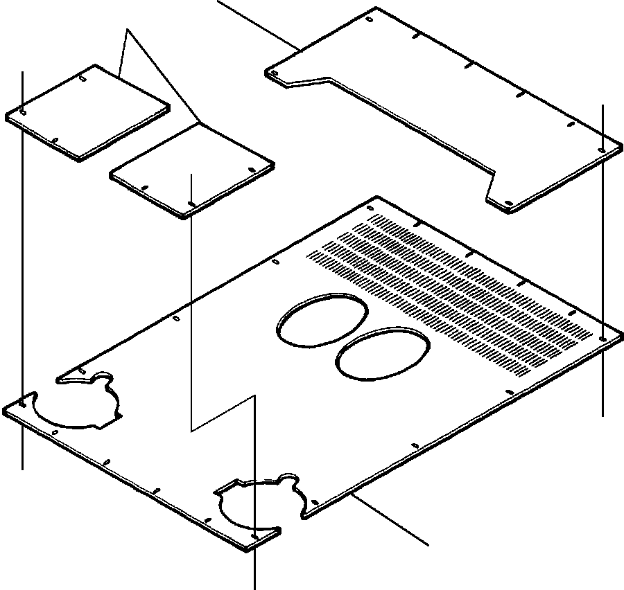 PLATE, HOOD 4509 868 R1 KOMATSU