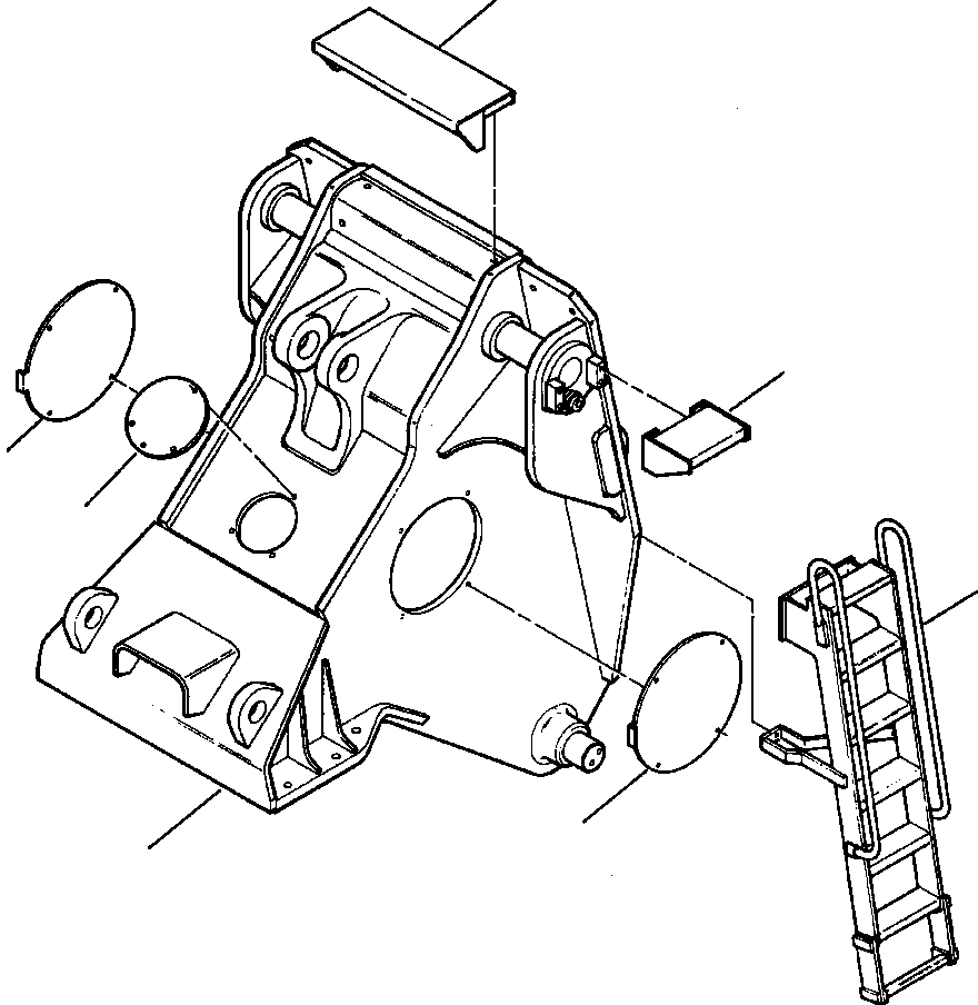 COVER, FRONT FRAME ACCESS (FRONT) 878 741 C2 KOMATSU