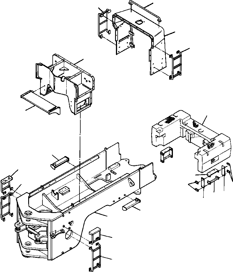 PLATFORM, FRAME SIDE 1101 691 C1 KOMATSU
