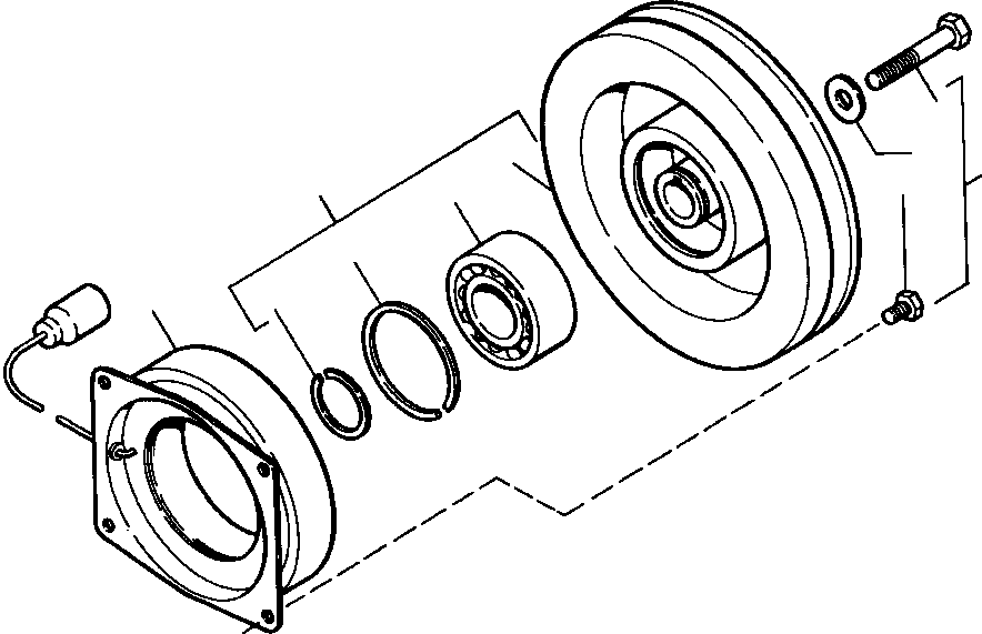 PULLEY ASSEMBLY, CLUTCH 1270 883 H91 KOMATSU