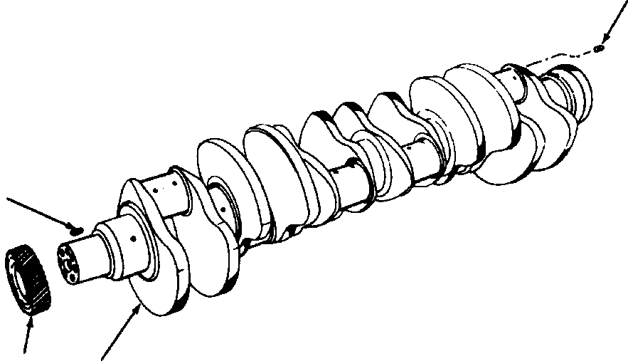 CRANKSHAFT, ENGINE 1250 710 H1 KOMATSU