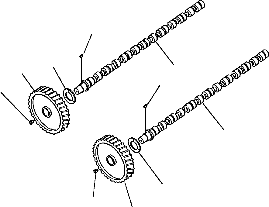 CAMSHAFT (RIGHT) 1296 933 H91 KOMATSU