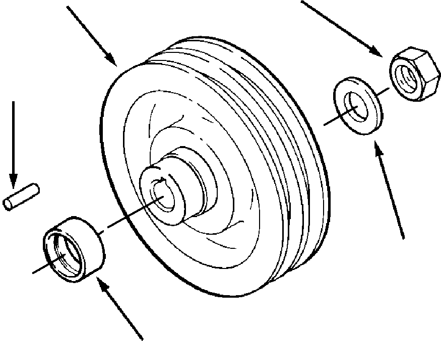 PULLEY, ACCESSORY DRIVE 1237 910 H1 KOMATSU