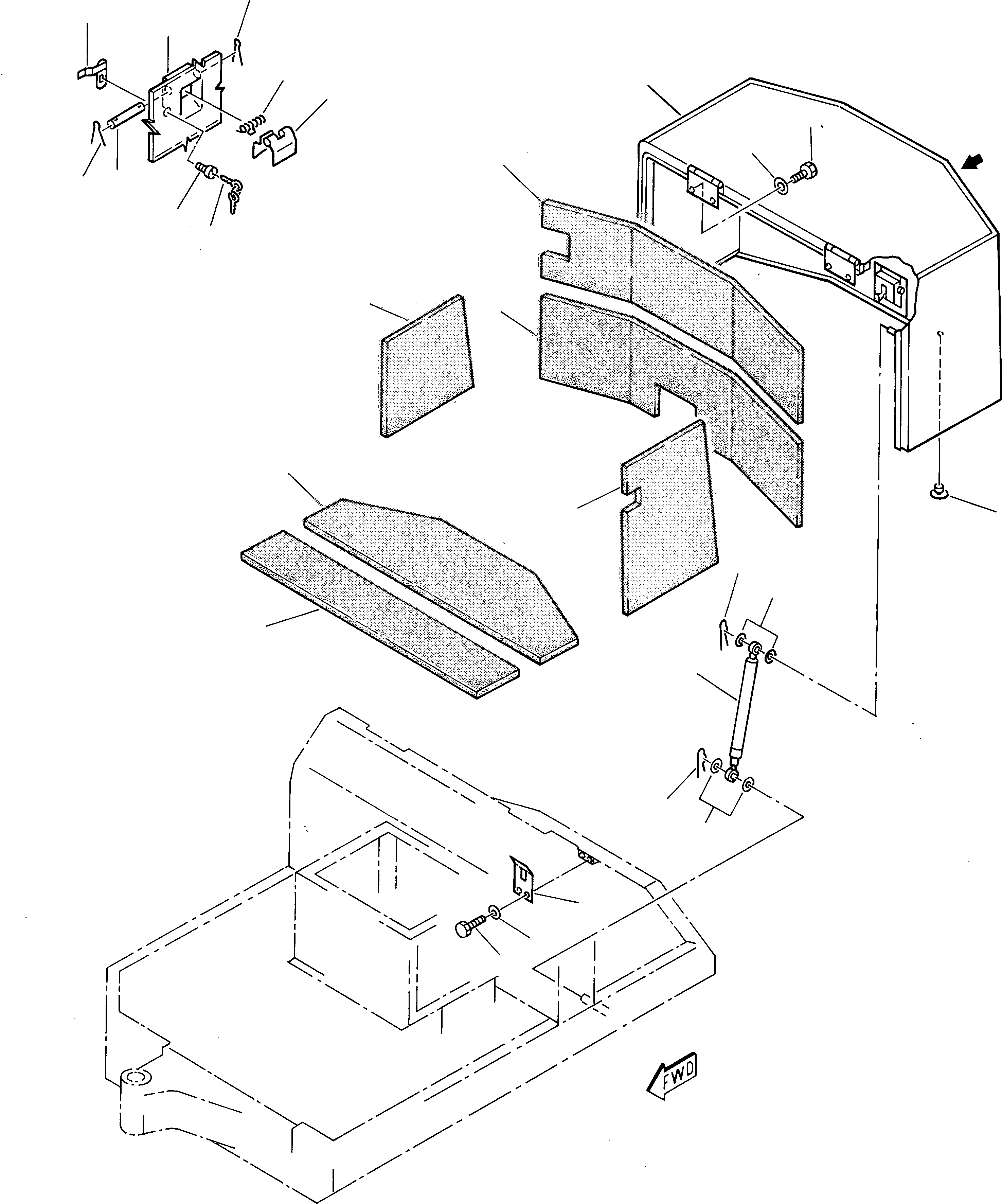 LATERAL STAY, (FOR CANOPY) 200767226 KOMATSU