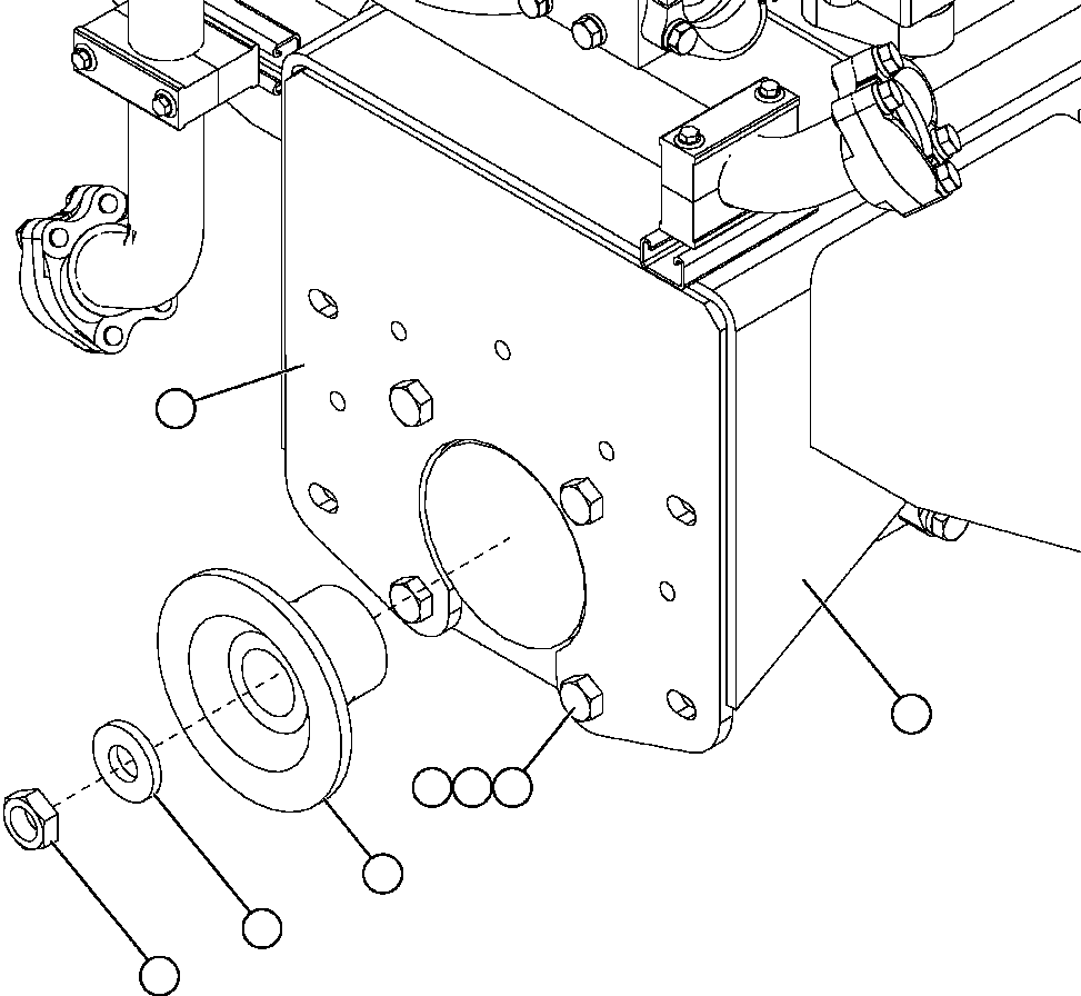 MOUNT, PUMP/VALVE EM2015 KOMATSU
