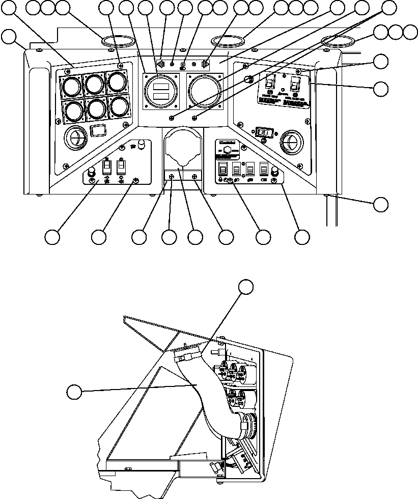 DASH MODULE, UPPER R.H. (1) EJ9547 KOMATSU