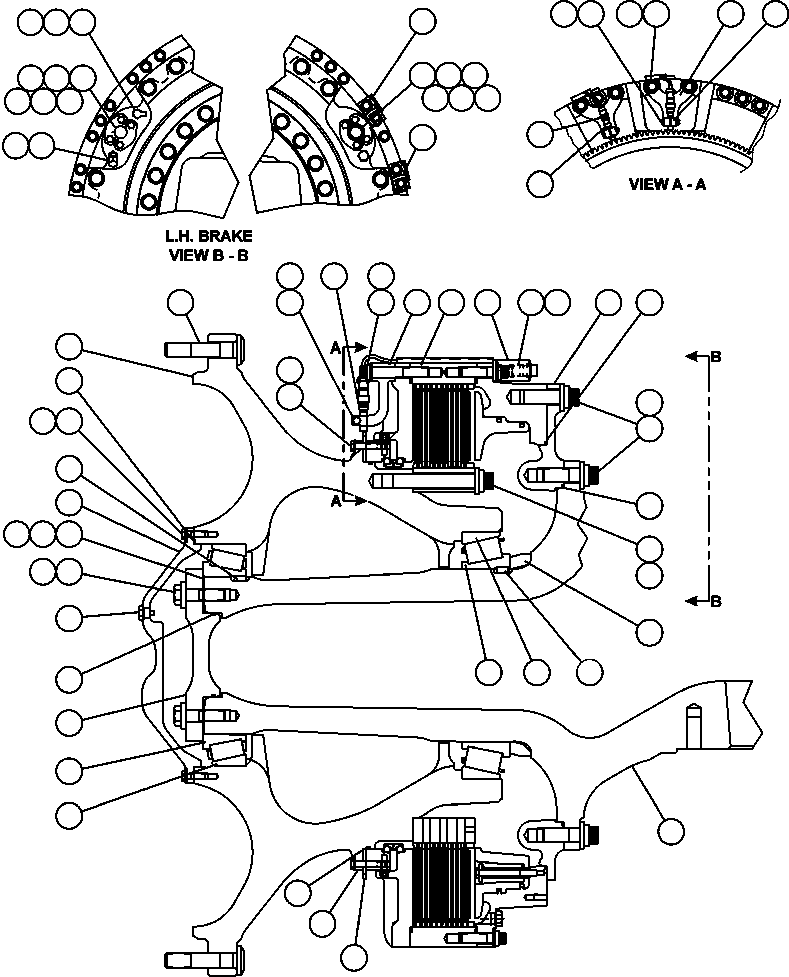 NOTE: (1) INCLUDED IN AK4320 SPINDLE MAINTENANCE KIT. AK4320 KOMATSU