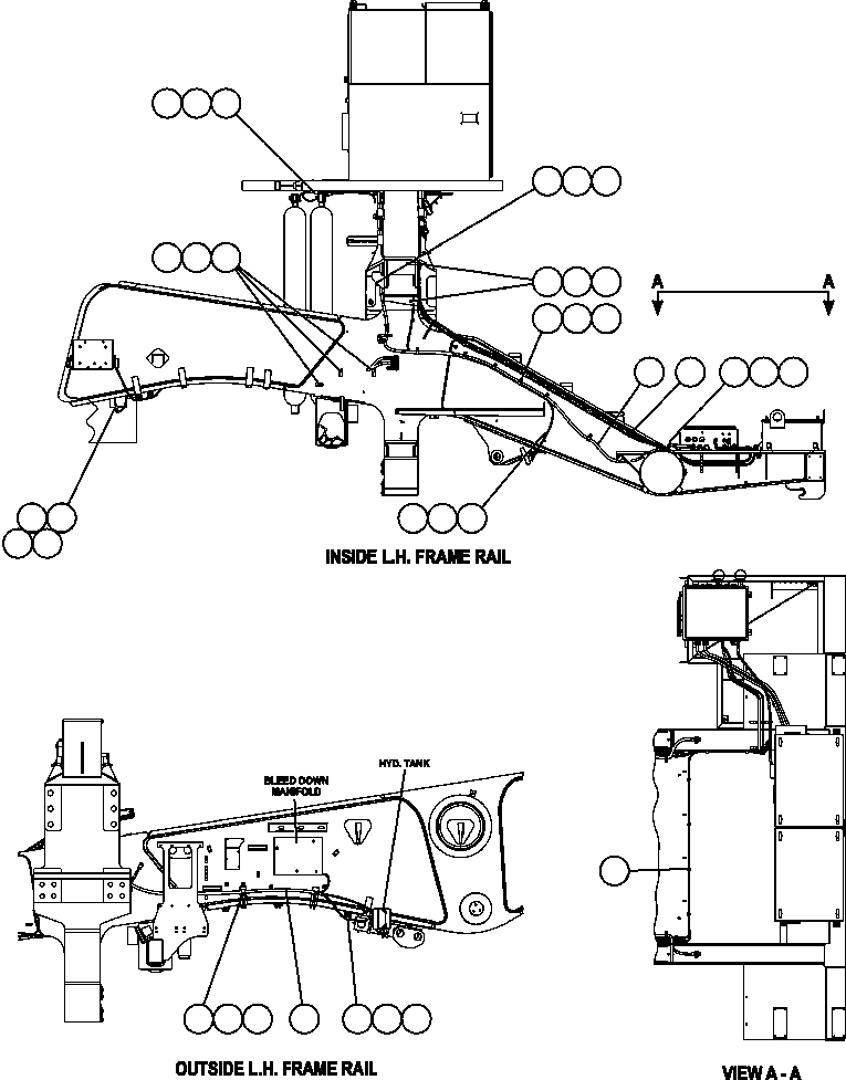 HARNESS, FRONT LEFT FRAME EJ9232 KOMATSU