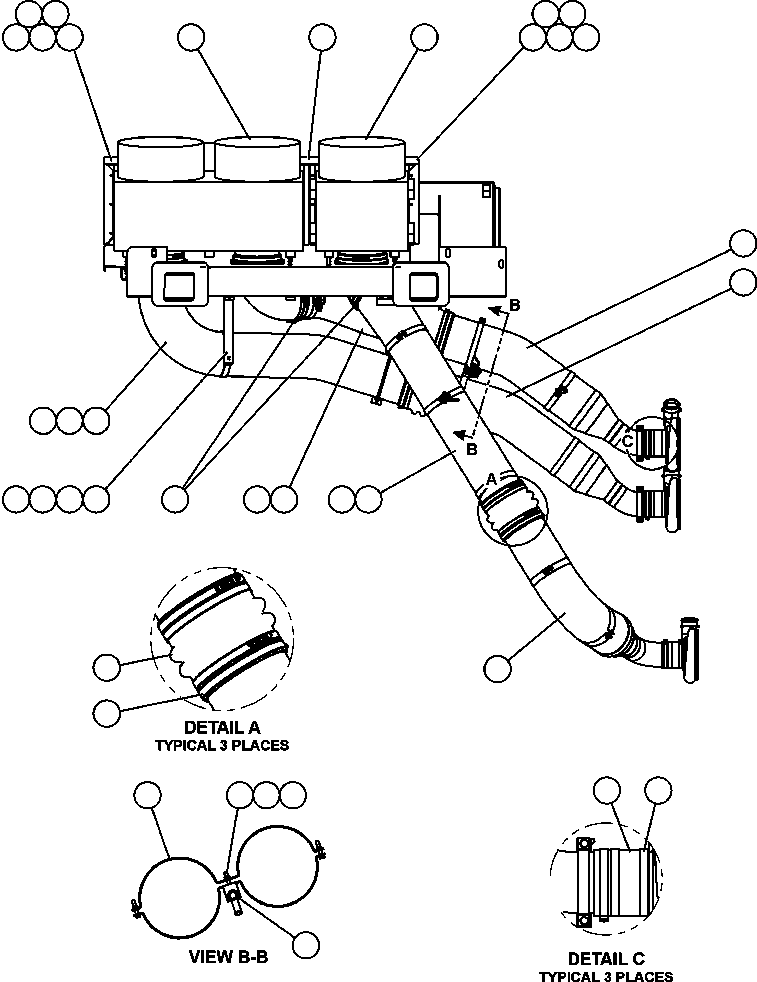 TUBE - L.H. OUTER REAR EH9682 KOMATSU