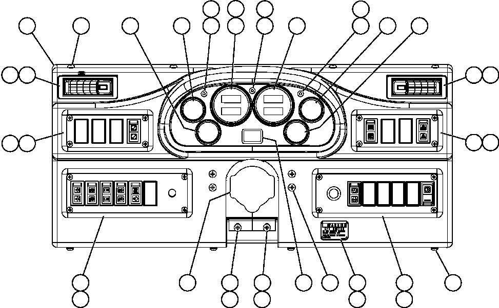 DASH MODULE, LOWER R.H. (SEE FIG 60932) EL4148 KOMATSU