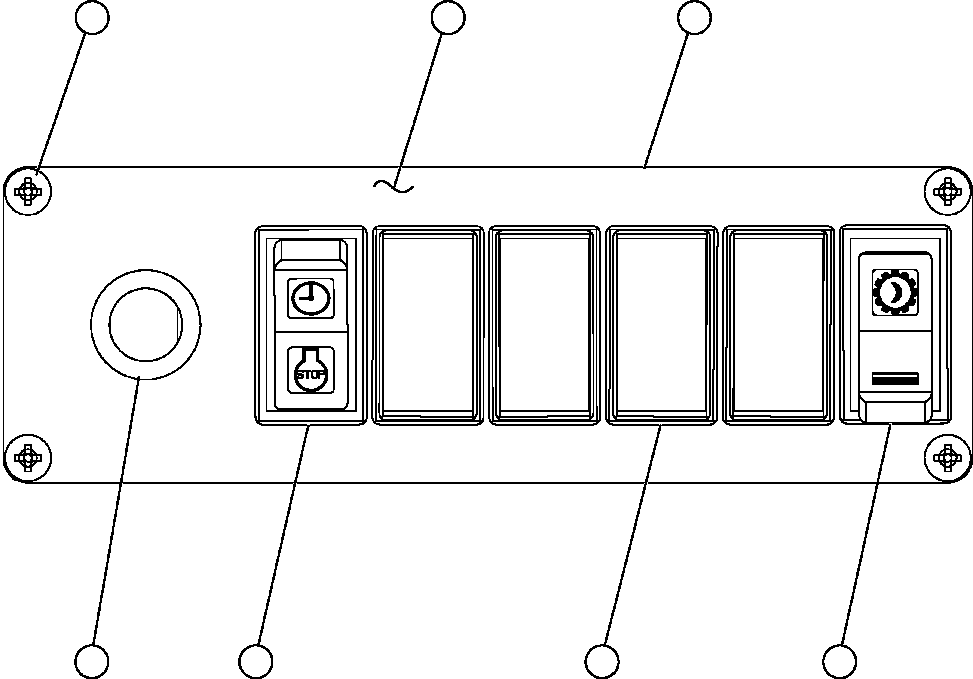 SWITCH, ROCKER (5 MINUTE IDLE) PC1764 KOMATSU