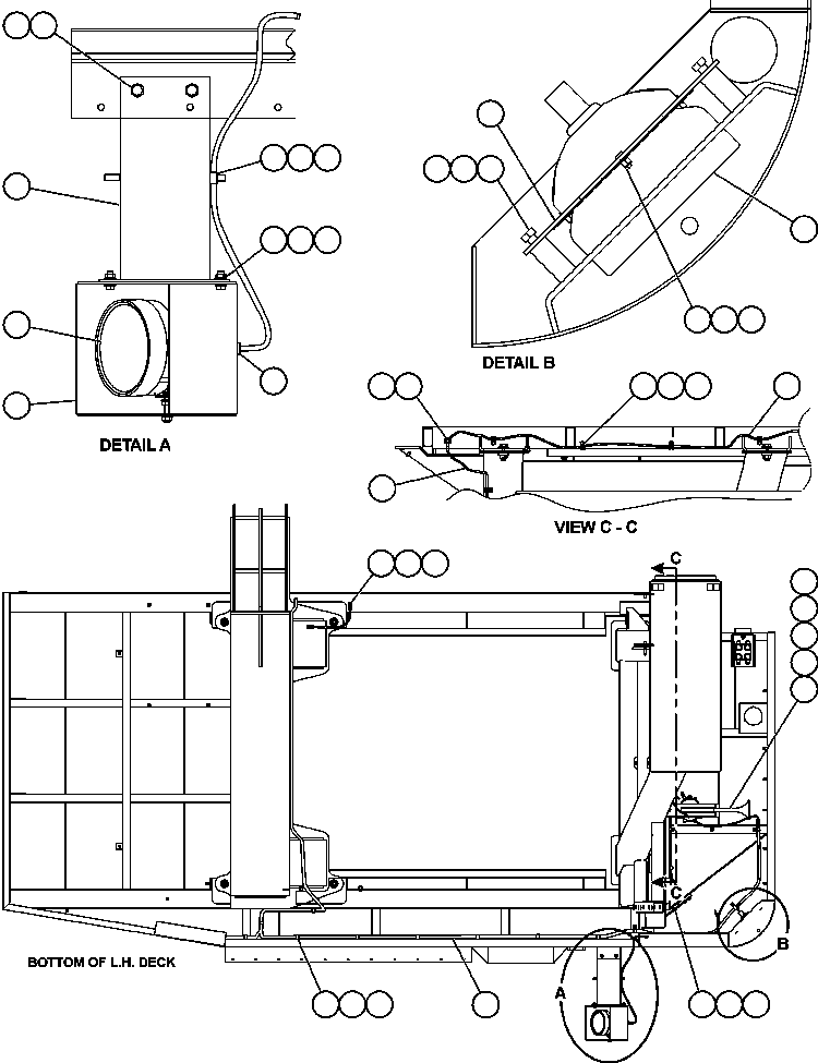 HARNESS, L.H. DECK LIGHTING EM2105 KOMATSU