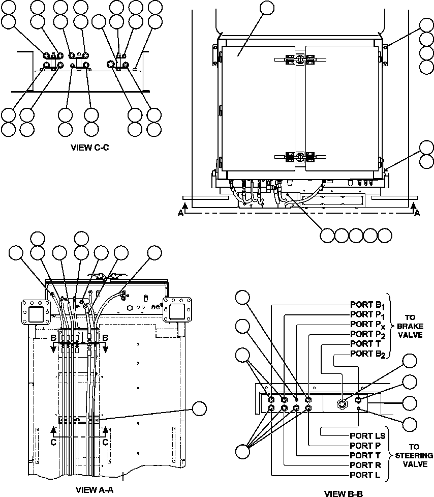 HYDRAULIC BRAKE CABINET ASSEMBLY (1) EM7333 KOMATSU