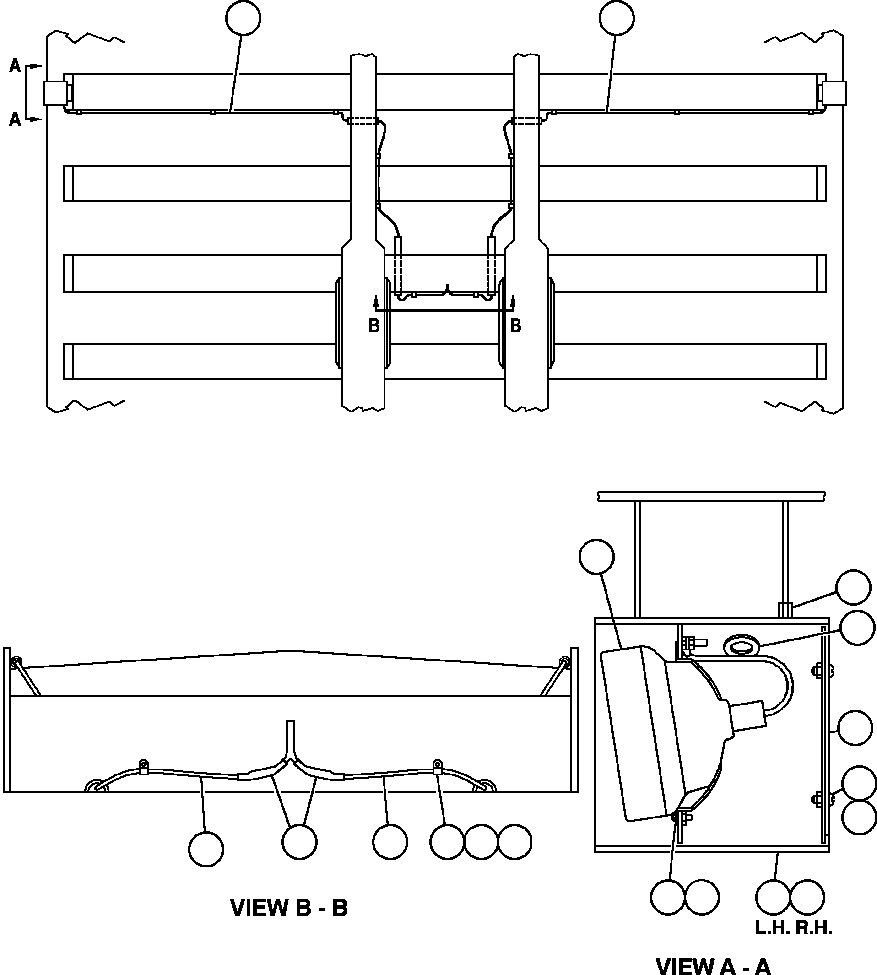 MOUNTING, CLEARANCE LIGHT - R.H. (1) EM8591 KOMATSU