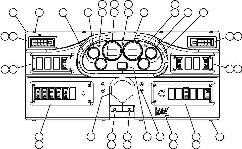 DASH MODULE, LOWER R.H. (SEE FIG 42341) EM4321 KOMATSU