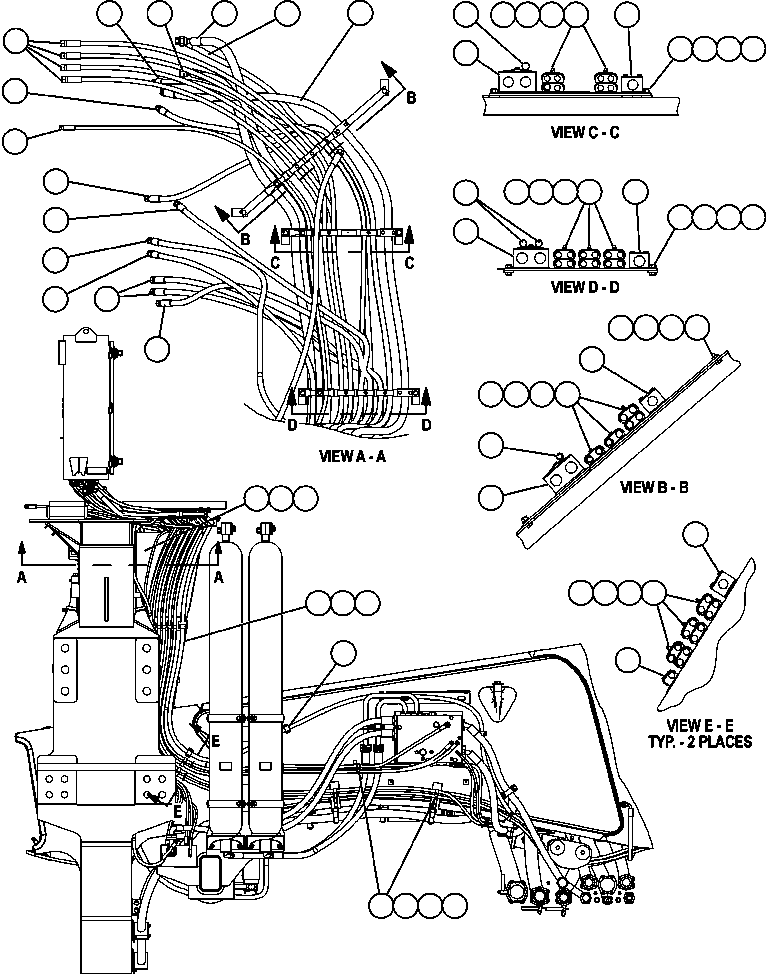 HOSE (HOIST PILOT VALVE RETURN) HA7922 KOMATSU