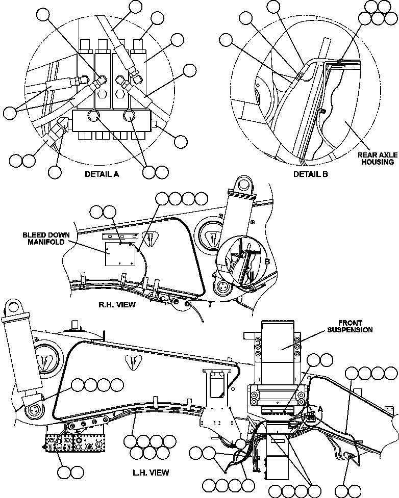 HOSE (TO BOTTOM OF HOIST CYLINDER) EM0994 KOMATSU