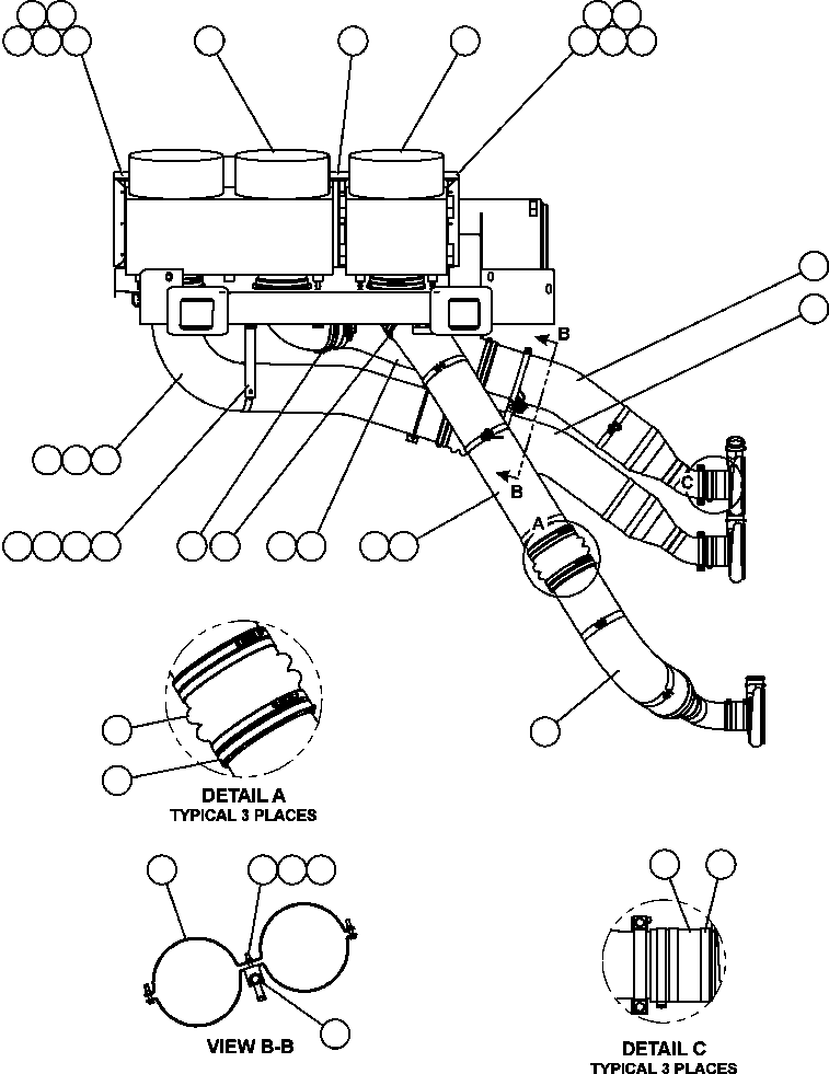 AIR CLEANER ASSEMBLY, SINGLE (SEE INDEX) PC2557 KOMATSU