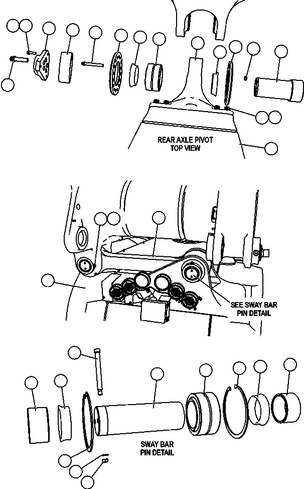 NOTE: (1) INCLUDED IN AK5258 NOSE CONE PIN KIT. AK5258 KOMATSU