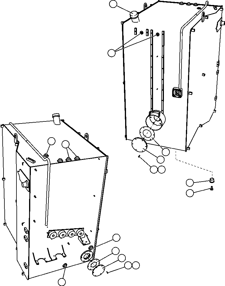 FUEL TANK ASSEMBLY W/COVERS XB0438 KOMATSU