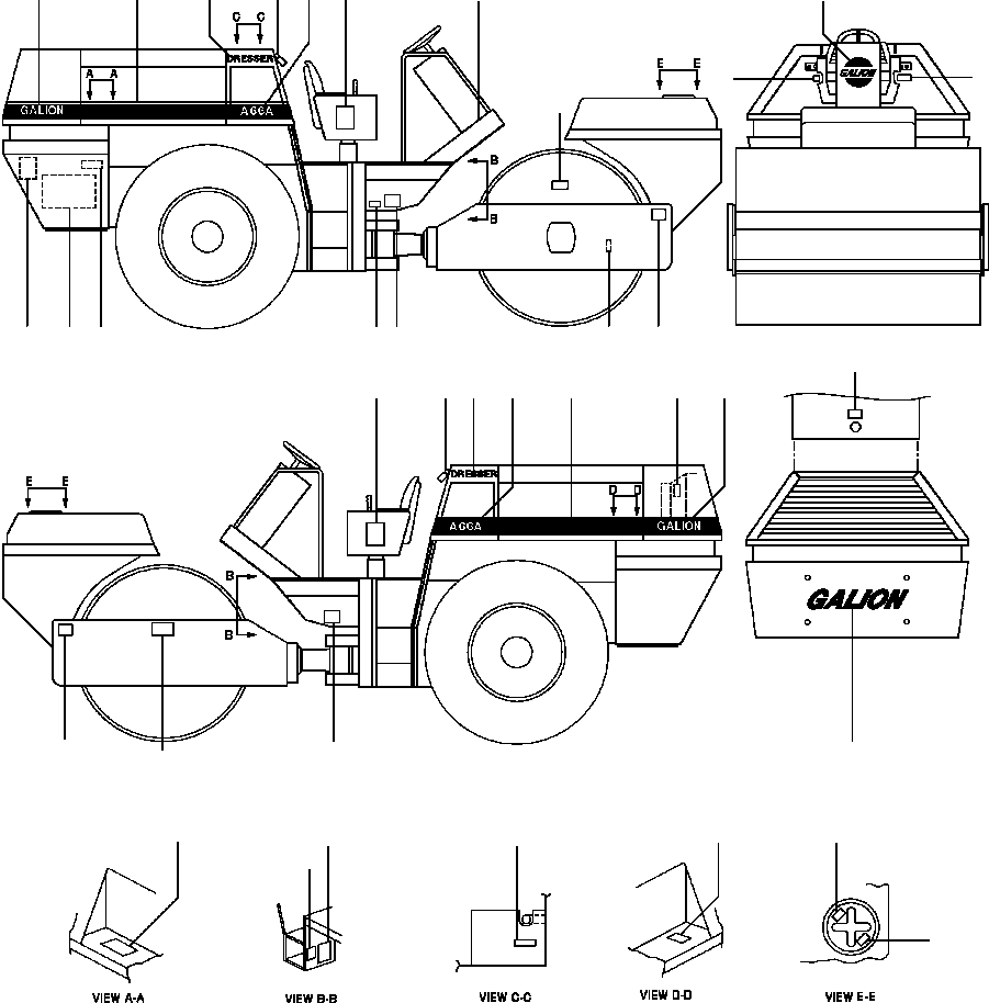 WARNING - VIBRATOR 162 331 KOMATSU
