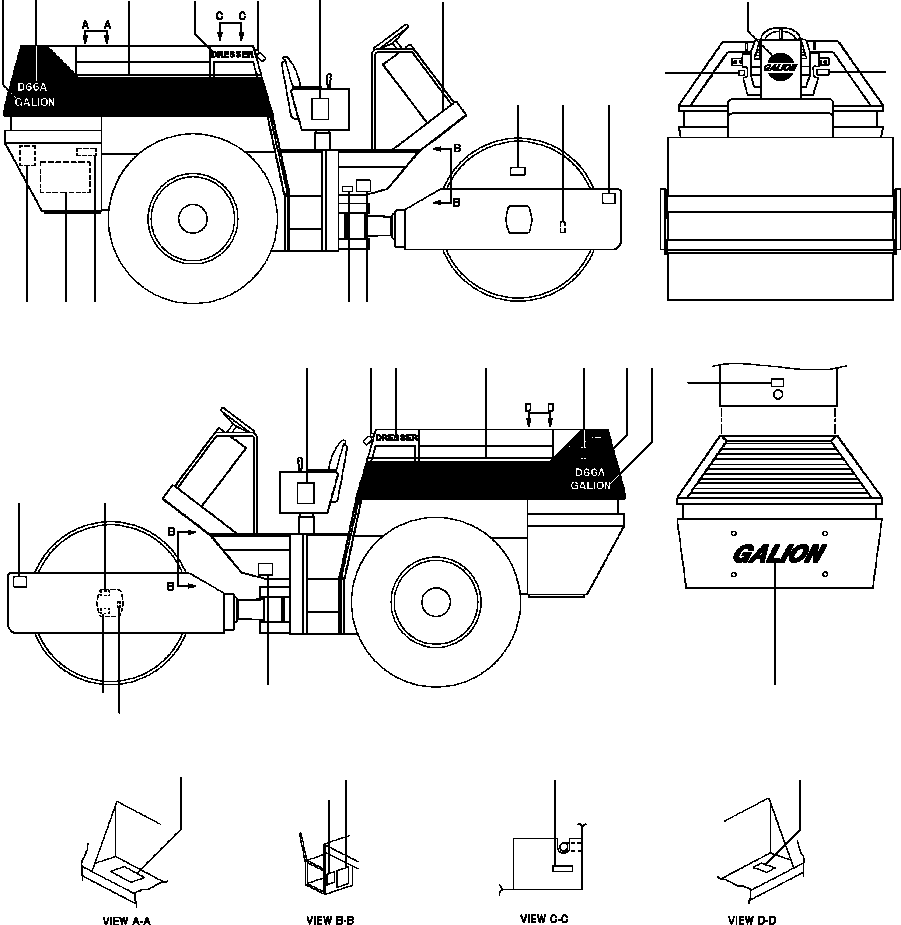 DECALS - D66A 1432 871 H91 KOMATSU