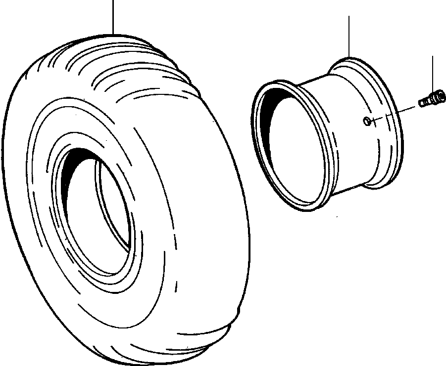 TIRE & RIM ASSY, ALL WEATHER - 14.9 X 24 149 030 KOMATSU