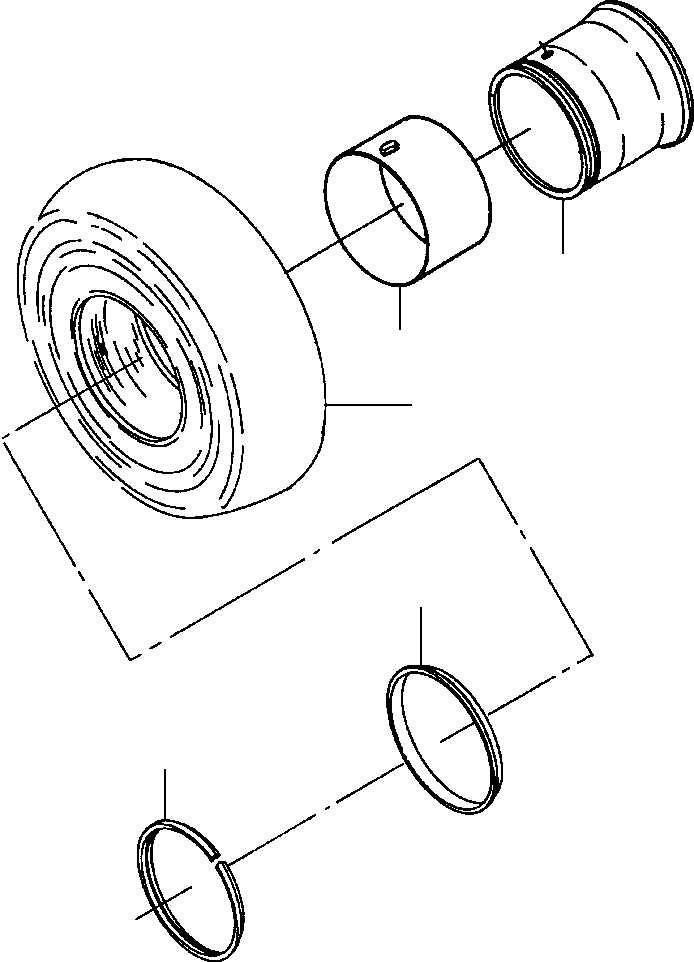 KIT, RIM 154 974 KOMATSU
