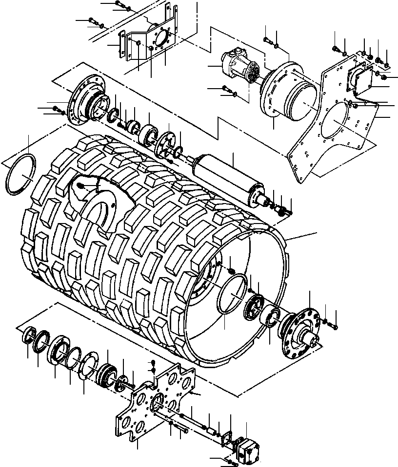 ROLL ASSEMBLY, PADFOOT 1432 470 H91 KOMATSU
