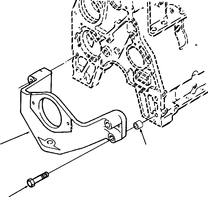 SUPPORT, FRONT ENGINE 1295 792 H1 KOMATSU