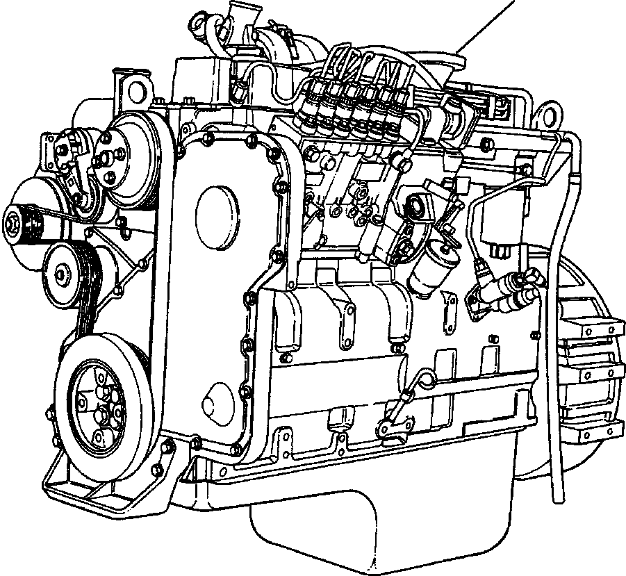 ENGINE ASSEMBLY  (SEE SECTION A) 419-01-A2000 KOMATSU