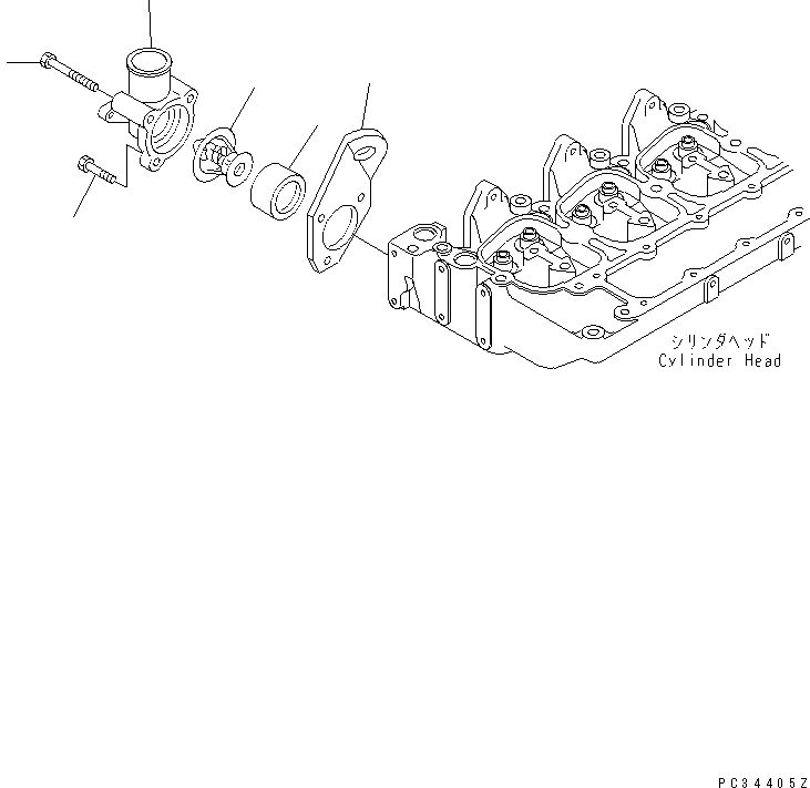 HOUSING, THERMOSTAT 6732-61-6410 KOMATSU