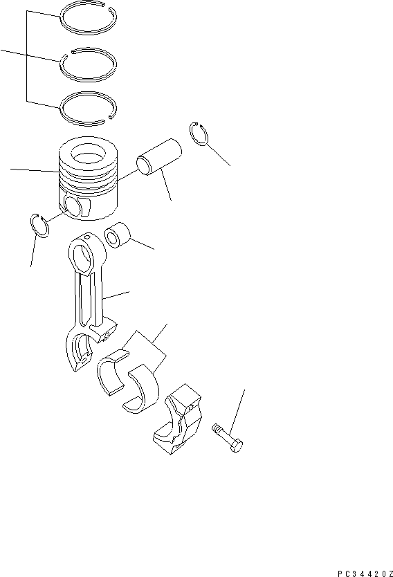 PISTON RING ASS'Y (STD) 6735-31-2040 KOMATSU