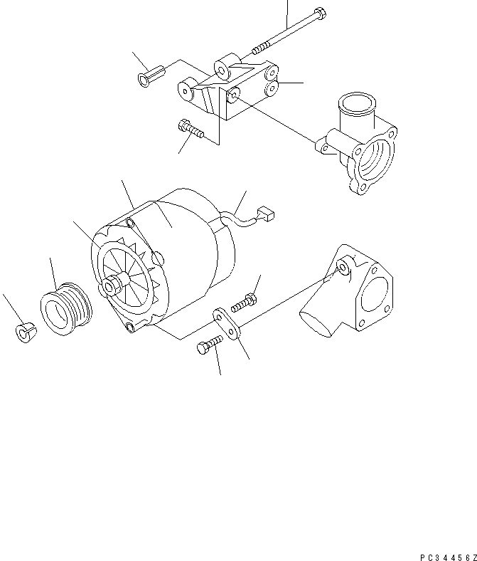 BRACE, ALTERNATOR 124-01-55360 KOMATSU