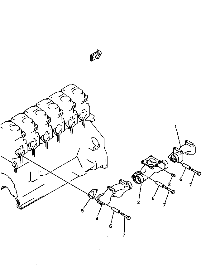 MANIFOLD,EXHAUST¤ CENTER 6150-11-5120 KOMATSU