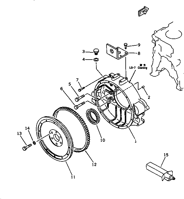 FLYWHEEL ASS'Y 6151-31-1640 KOMATSU