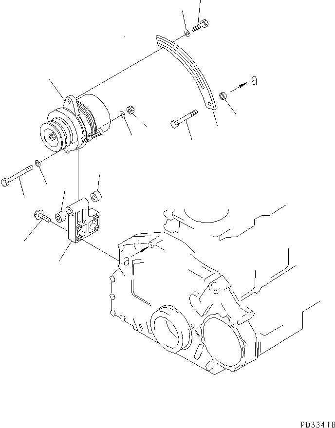 ALTERNATOR A. (35A),(SEE FIG.0642) (600-821-8360) KOMATSU