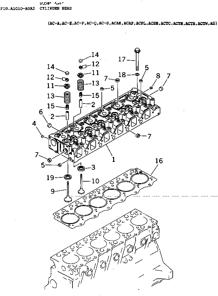 CYLINDER HEAD ASS'Y,VALVE LESS 6206-11-1400 KOMATSU