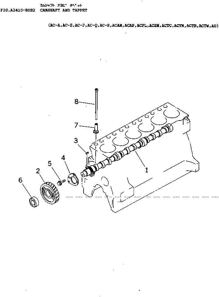 CAMSHAFT ASS'Y 6206-41-1302 KOMATSU