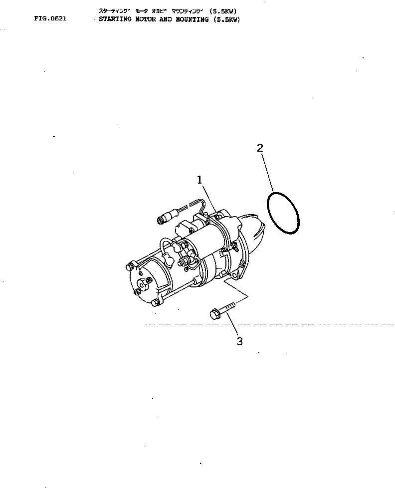STARTING MOTOR ASS'Y,(5.5KW) (SEE FIG.A6210-B0A2) (600-813-3350) KOMATSU