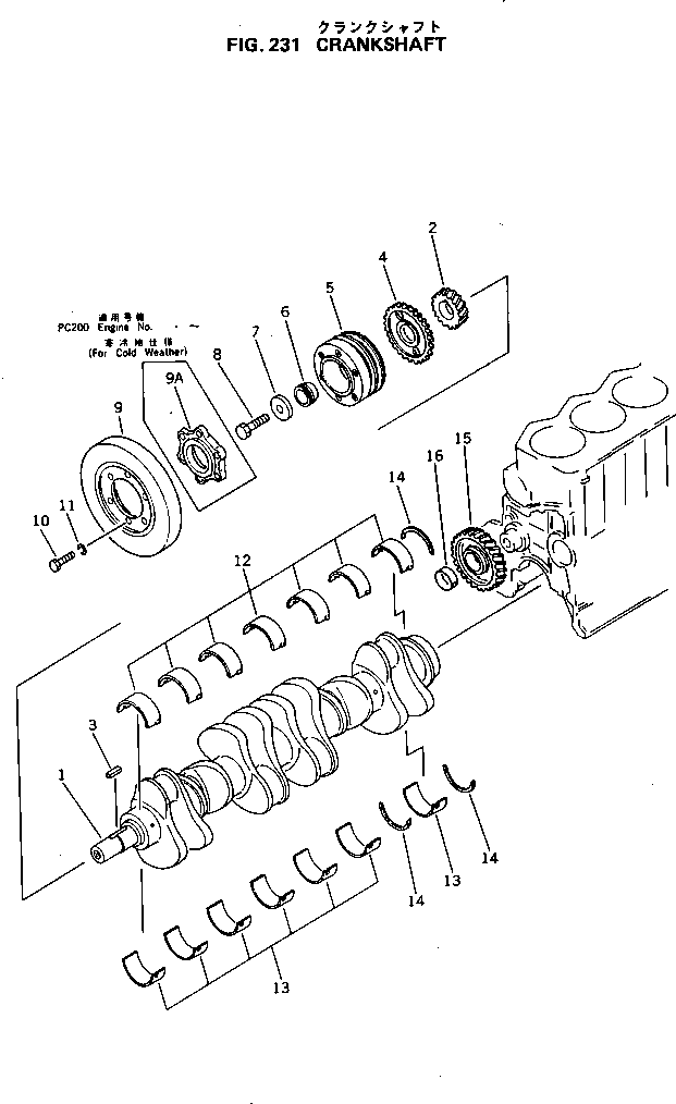 CRANKSHAFT ASS'Y 6136-31-1010 KOMATSU
