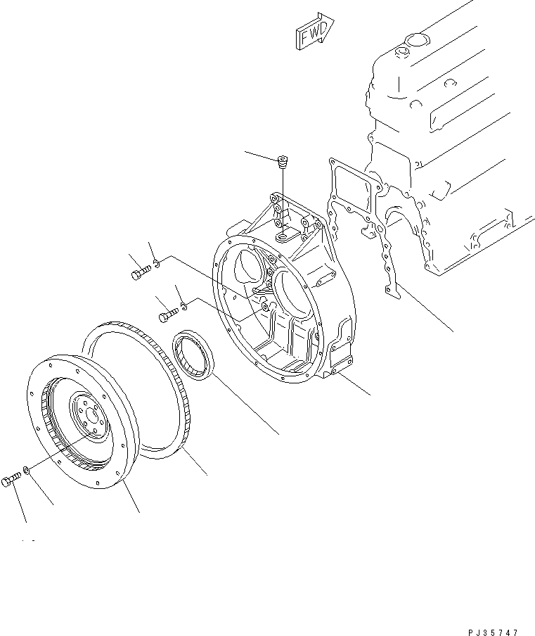FLYWHEEL ASS'Y 6136-31-1160 KOMATSU